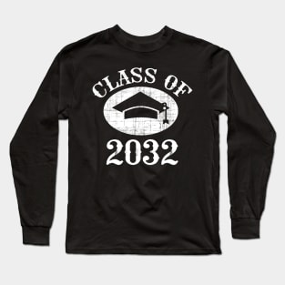 Class of 2032 Shirt Pre-K Graduate Preschool Graduation Long Sleeve T-Shirt